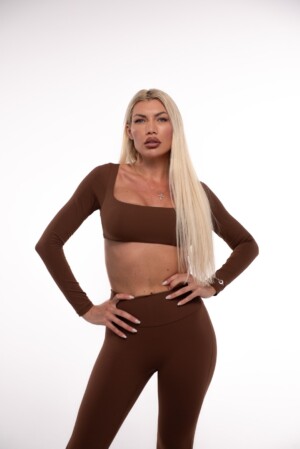 Bra long sleeves tops & Bell bottom