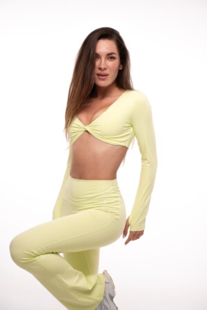 Bra long sleeves tops & Bell bottom